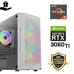 FuturaIT BB GamerPC (AMD Ryzen 5 5500, 16GB RAM, SSD 500GB, RTX 3060Ti, 650W, Mini Case) Poklon