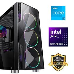 FuturaIT Black Friday GamerPC (Intel i3 13100F, 16GB RAM, SSD 500GB, Intel ARC B580, 650W, Midi ATX)  