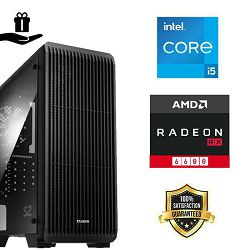 FuturaIT ECO GamerPC (Intel i5 12400F, 16GB RAM, SSD 480GB, AMD RX 6600, 600W, Midi ATX) Poklon