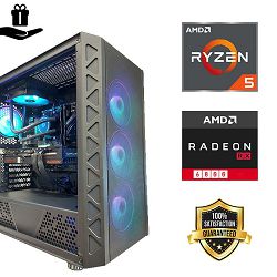 FuturaIT Elite Gamer PC (AMD Ryzen 5 5600X, 32GB RAM, SSD 1TB, AMD RX 6800, 750W, Midi ATX) Poklon 