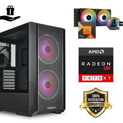 FuturaIT Elite Gamer PC (AMD Ryzen 5 7500X3D, 32GB RAM, SSD 2TB, RX 9070XT, 750W, Midi ATX) Poklon 