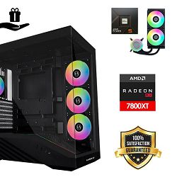 FuturaIT Elite Gamer PC (AMD Ryzen 5 7600X, 32GB RAM, SSD 2TB, RX 7800XT, 650W, Midi ATX) Poklon