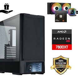 FuturaIT Elite Gamer PC (AMD Ryzen 5 7600X, 32GB RAM, SSD+HDD, RX 7800XT, 650W, Midi ATX) Poklon 