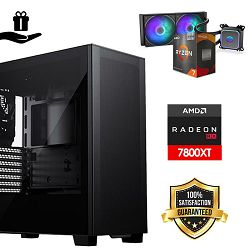 FuturaIT Elite Gamer PC (AMD Ryzen 7 5700X3D, 32GB RAM, SSD 1TB, RX 7800XT, 650W, Midi ATX) Poklon 