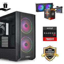 FuturaIT Elite Gamer PC (AMD Ryzen 7 5700X3D, 32GB RAM, SSD 1TB, RX 7800XT, 650W, Midi ATX) Poklon 