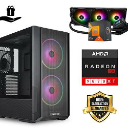 FuturaIT Elite Gamer PC (AMD Ryzen 7 7800X3D, 32GB RAM, SSD 2TB, RX 9070XT, 850W, Midi ATX) Poklon