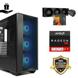 FuturaIT Elite Gamer PC (AMD Ryzen 7 7800X3D, 32GB RAM, SSD 2TB, RX 9070XT, 1000W, Midi ATX) Poklon