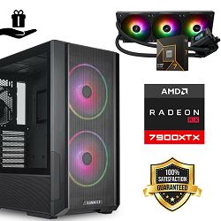 FuturaIT Elite Gamer PC (AMD Ryzen 7 9700X, 32GB RAM, SSD 2TB, RX 7900XTX, 1000W, Midi ATX) Poklon