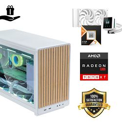FuturaIT Elite Gamer PC (AMD Ryzen 7 9800X3D, 32GB RAM, SSD 2TB, RX 9070XT,1000W, Midi ATX) Poklon