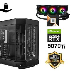 FuturaIT Elite Gamer PC (AMD Ryzen 7 9800X3D, 32GB RAM, SSD 4TB, RTX 5070Ti, 1000W, Midi ATX) Poklon