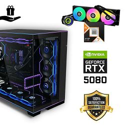 FuturaIT Elite Gamer PC (AMD Ryzen 7 9800X3D, 32GB RAM, SSD 4TB, RTX 5080, 1000W, Midi ATX) Poklon 