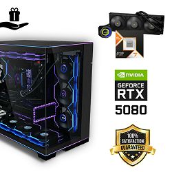 FuturaIT Elite Gamer PC (AMD Ryzen 7 9800X3D, 32GB RAM, SSD 4TB, RTX 5080, 1000W, Midi ATX) Poklon 