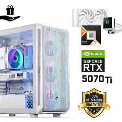 FuturaIT Elite Gamer PC (AMD Ryzen 7 9800X3D, 32GB RAM, SSD 4TB, RTX 5070Ti, 1000W, Midi ATX) Poklon