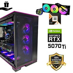 FuturaIT Elite Gamer PC (AMD Ryzen 7 9800X3D, 32GB RAM, SSD 4TB, RTX 5070Ti, 1000W, Midi ATX) Poklon 