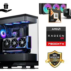 FuturaIT Elite Gamer PC (AMD Ryzen 7 9800X3D, 32GB RAM, SSD+SSD, RX 7900XTX, 1000W, Midi ATX) Poklon
