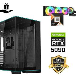 FuturaIT Elite Gamer PC (AMD Ryzen 7 9800X3D, 64GB RAM, SSD 6TB, RTX 5090, 1000W, Midi ATX) Poklon
