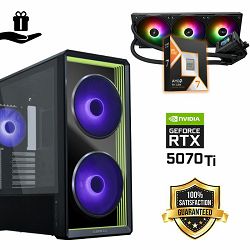 FuturaIT Elite Gamer PC (AMD Ryzen 7 9850X3D, 32GB RAM, SSD 2TB, RTX 5070Ti, 1000W, Midi Case) Poklon