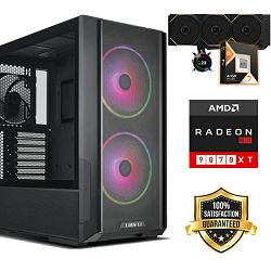 FuturaIT Elite Gamer PC (AMD Ryzen 7 9850X3D, 32GB RAM, SSD 2TB, RX 9070XT, 1000W, Midi ATX) Poklon 
