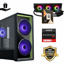 FuturaIT Elite Gamer PC (AMD Ryzen 7 9850X3D, 32GB RAM, SSD 2TB, RX 9070XT, 1000W, Midi ATX) Poklon 