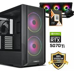 FuturaIT Elite Gamer PC (AMD Ryzen 7 9850X3D, 32GB RAM, SSD 2TB, RTX 5070Ti, 1000W, Midi Case) Poklon