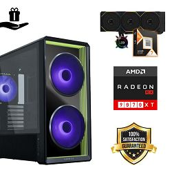 FuturaIT Elite Gamer PC (AMD Ryzen 7 9850X3D, 32GB RAM, SSD 2TB, RX 9070XT, 1000W, Midi ATX) Poklon 