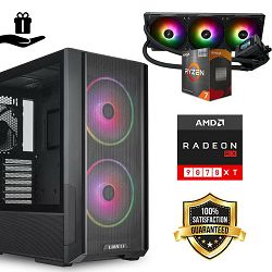 FuturaIT Elite GamerPC (AMD Ryzen 7 5700X3D, 32GB RAM, SSD 2TB, RX 9070XT, 750W, Midi ATX) Poklon 
