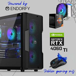 FuturaIT Endorfy Gamer PC (AMD Ryzen 7 5700X, 32GB RAM, SSD 1TB, RTX 4060Ti, 700W, Midi ATX) Poklon 