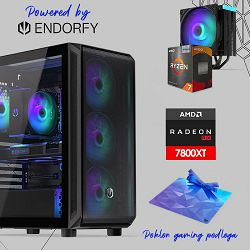 FuturaIT Endorfy GamerPC (AMD Ryzen 7 5700X3D, 32GB RAM, SSD+HDD, RX 7800XT, 650W, Midi ATX) Poklon 
