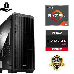 FuturaIT ECO GamerPC (AMD Ryzen 5 5500, 16GB RAM, SSD 480GB, AMD RX 6600, 500W, Midi ATX) Poklon 