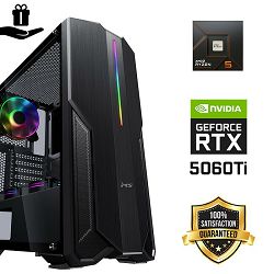 FuturaIT Fighter Gaming PC (AMD Ryzen 5 7500F, 32GB RAM, SSD 1TB, RTX 5060Ti, 650W, Midi ATX) 