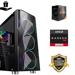 FuturaIT Fighter GamingPC (AMD Ryzen 5 5500, 16GB RAM, SSD 500GB, RX 6600, 550W, Midi ATX) 
