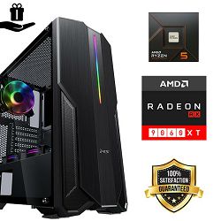 FuturaIT Fighter GamingPC (AMD Ryzen 5 7500F, 16GB RAM, SSD 1TB, RX 9060XT , 600W, Midi ATX) 