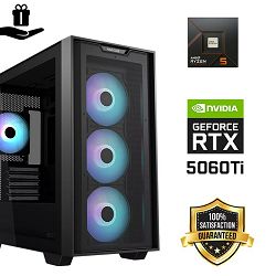 FuturaIT Fighter GamingPC (AMD Ryzen 5 7500F, 32GB RAM, SSD 1TB, RTX 5060Ti , 650W, Midi ATX) 