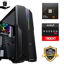 FuturaIT Fighter GamingPC (AMD Ryzen 5 7500F, 32GB RAM, SSD 1TB, RX 7800XT, 700W, Midi ATX)  