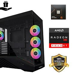 FuturaIT Fighter GamingPC (AMD Ryzen 5 7500F, 32GB RAM, SSD 1TB, RX 9060XT , 750W, Midi ATX) 