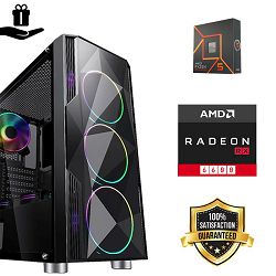 FuturaIT Fighter GamingPC (AMD Ryzen 5 7600X, 16GB RAM, SSD 1TB, RX 6600, 550W, Midi ATX) Poklon  