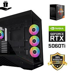 FuturaIT Fighter GamingPC (AMD Ryzen 7 5800X, 32GB RAM, SSD 1TB, RTX 5060Ti, 750W, Midi ATX) Poklon  