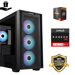 FuturaIT Fighter GamingPC (AMD Ryzen 7 5800X, 32GB RAM, SSD 2TB, RX 9070XT, 750W, Midi ATX) 