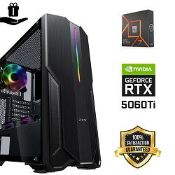 FuturaIT Fighter GamingPC (AMD Ryzen 7 7700X, 32GB RAM, SSD 1TB, RTX 5060Ti, 700W, Midi ATX)