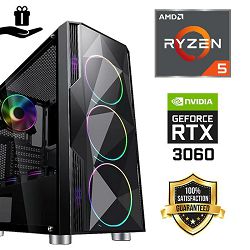 FuturaIT Gamer PC (AMD Ryzen 5 5500, 16GB RAM, SSD 500GB, NV RTX 3060, 550W, Midi ATX) Poklon