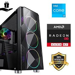 FuturaIT Gamer PC (Intel i3 12100F, 16GB RAM, SSD 500GB, AMD RX 6650XT, 650W, Midi ATX) Poklon
