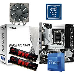 FuturaIT INTEL Upgrade Kit (Intel i7 12700K, B760M, Cooler, 32GB RAM) 