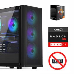 FuturaIT NoRam PC (AMD Ryzen 7 5700X, B550, 1TB SSD, RX 9060XT, 650W, Midi ATX) 