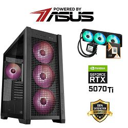 FuturaIT Power by Asus PC (AMD Ryzen 7 9800X3D, 32GB RAM, SSD 2TB, RTX 5070Ti, 850W, Asus Case) Poklon 