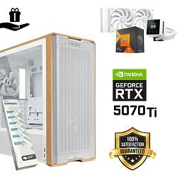 FuturaIT Sleeved Gamer PC (AMD Ryzen 7 7800X3D, 32GB RAM, SSD 3TB, RTX 5070Ti, 1000W, Midi ATX)