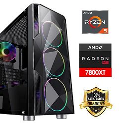 FuturaIT SummerSale GamerPC (AMD Ryzen 5 5600X, 32GB RAM, SSD 1TB, R 7800XT, 700W, Midi ATX) 