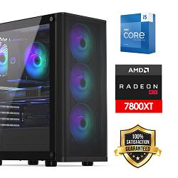 FuturaIT SummerSale GamerPC (Intel i5 14600KF, 32GB RAM, SSD+HDD, RX 7800XT, 650W, Midi ATX) 