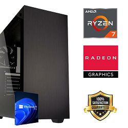 FuturaIT Workstation PC (AMD Ryzen 7 5700G, 32GB RAM, SSD+HDD, AMD GPU, 550W, Midi ATX) Win-OS