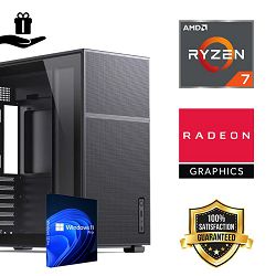 FuturaIT Workstation PC (AMD Ryzen 7 5700G, 32GB RAM, SSD+HDD, AMD GPU, 550W, Mini ATX) Win-OS