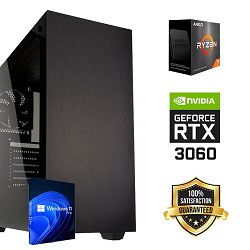 FuturaIT Workstation PC (AMD Ryzen 7 5800X, 32GB RAM, SSD 1TB, RTX 3060, 650W, Midi ATX) Win-OS